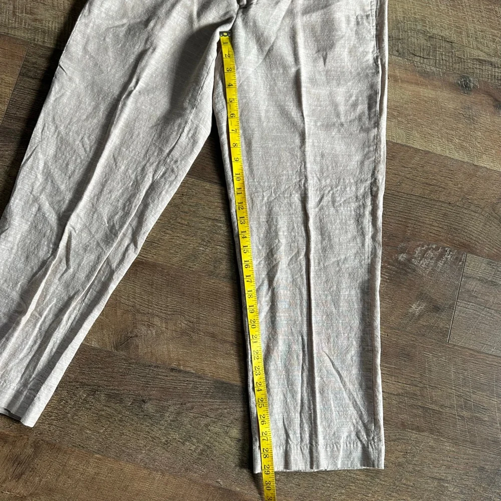 Men's PAULO SOLARI Beige Tailored Fit Trousers Waist 34